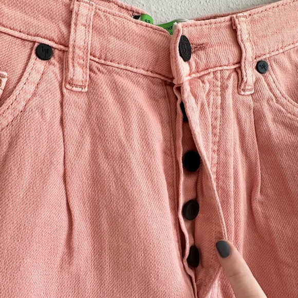 NWT Sandrine Rose Pink Palm Tree Jeans - Picture 7 of 11